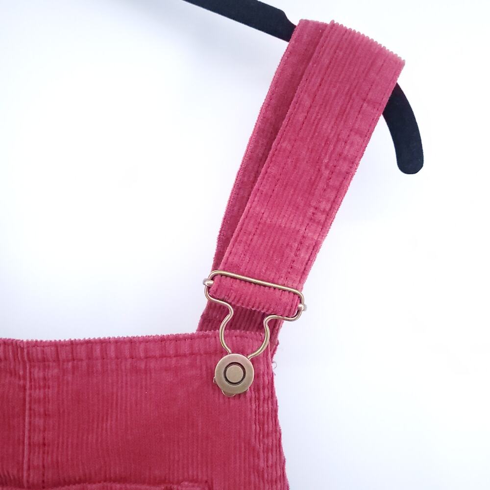 Passengers Red Courduroy Dungarees Overalls CrissCross Straps Button Sides| M - Picture 3 of 16